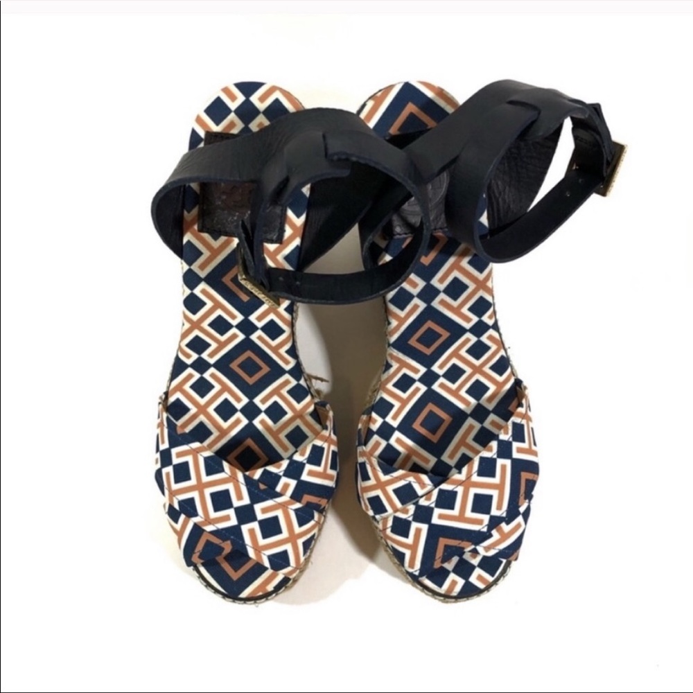 Tory Burch criss cross wedge espadrille